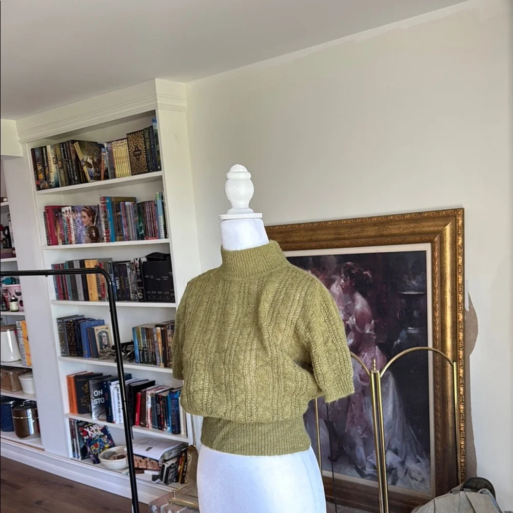 Olive Green Women's Sweater - Picture 2 of 3